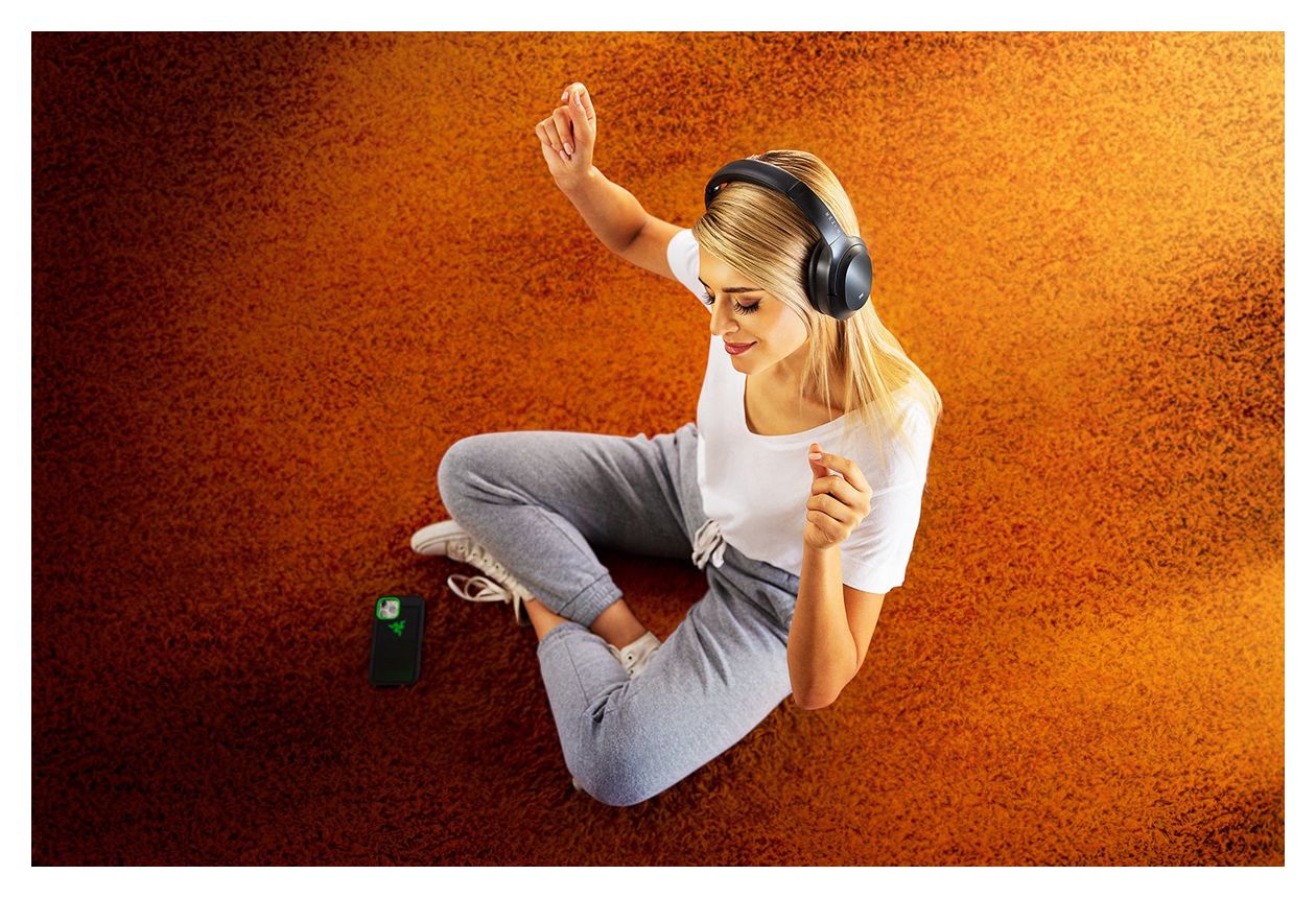 Opus (ANC) Over Ear Bluetooth Kopfhörer kabelgebunden&kabellos 40 h Laufzeit USB Typ-A  (Schwarz) 