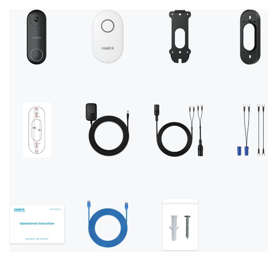 D340W Video Doorbell  Wlan  (Schwarz, Weiß) 