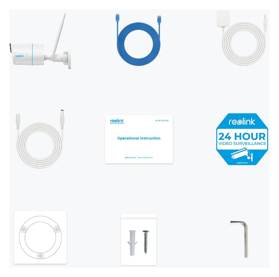 W320 2560 x 1920 Pixel IP-Sicherheitskamera IP67 Außen Nachtsicht  (Weiß) 