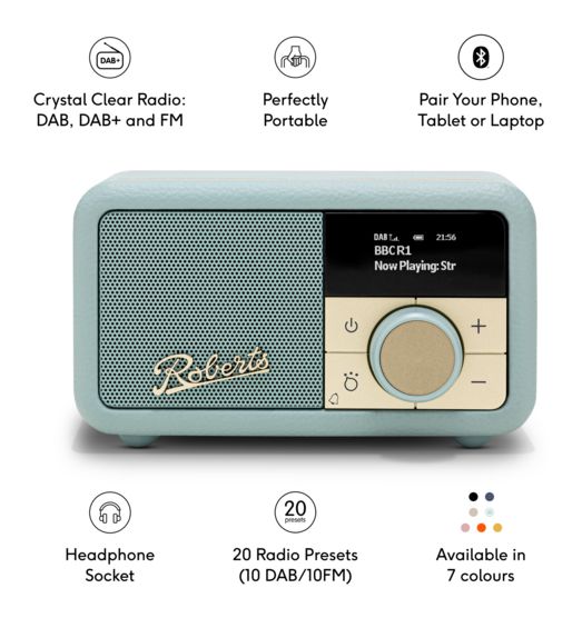 Revival Petite 2 DAB, DAB+, FM Radio Tragbar  (Grün) 