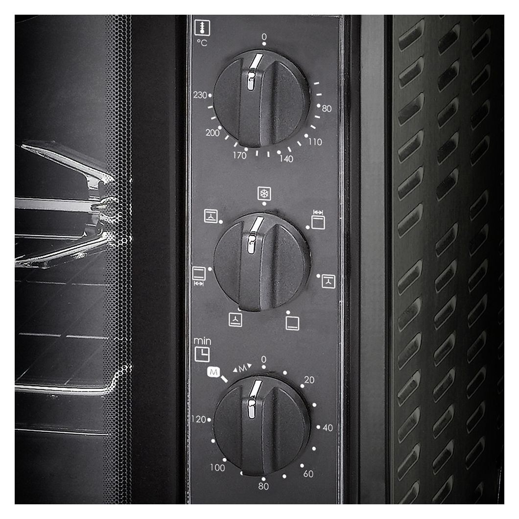BG1550 Back+Grill Ofen 1550W 30l 4 Einschubebenen Drehspieß 