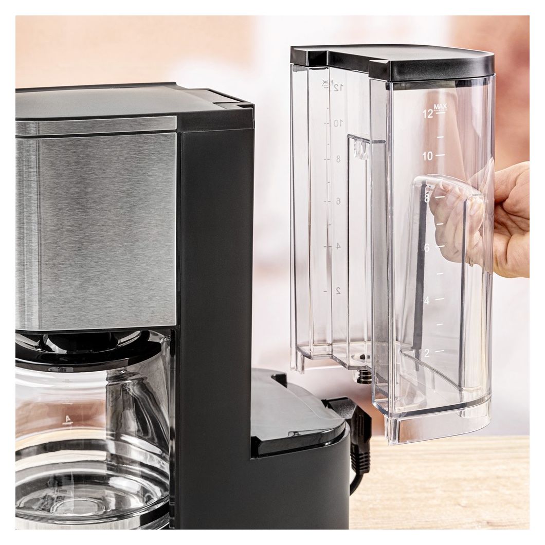FKM1000 12 Tassen Filterkaffeemaschine 1,5 l  (Schwarz, Edelstahl) 