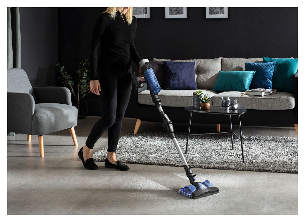 RH20C0 X-Force Flex 9.60 Handstaubsauger Beutellos bis 60 min Laufzeit 18 V  (Silber, Blau) 