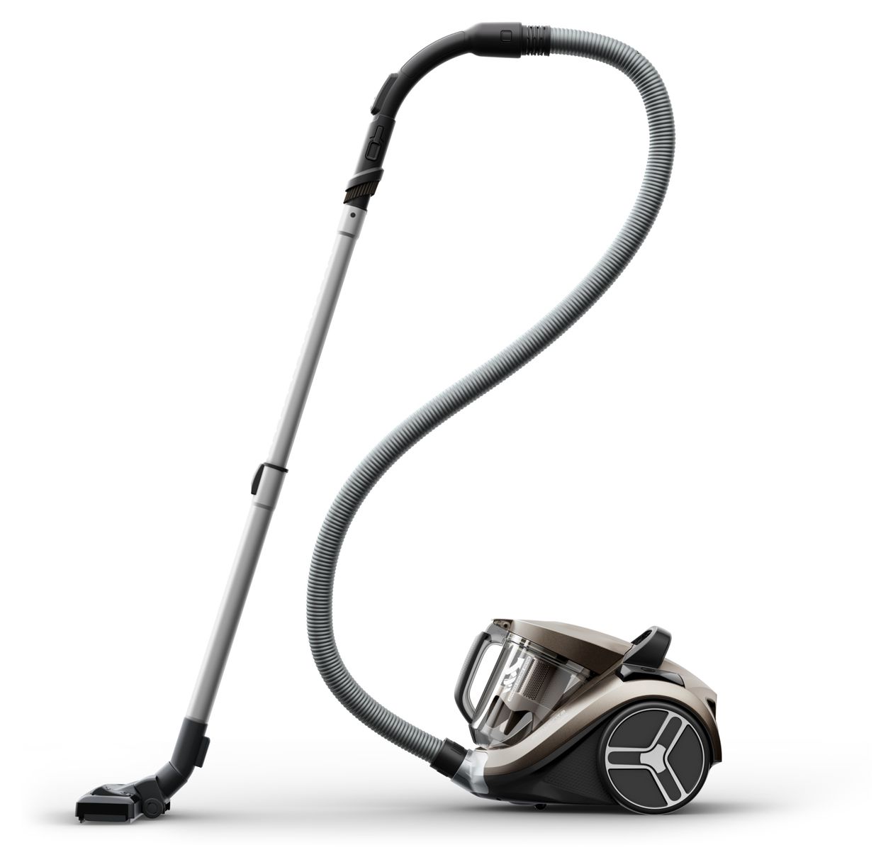 RO4B30 Compact Power XXL Bodenstaubsauger Beutellos 900 W  (Schwarz, Bronze) 