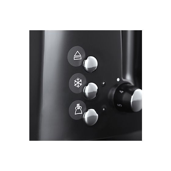 22601-56 Textures Plus Toaster 2 Scheibe(n)  (Schwarz) 