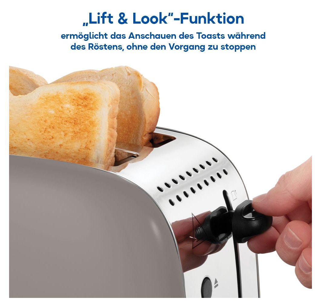 26931-56 Colours Plus Toaster 1670 W 2 Scheibe(n) 6 Stufen  (Schwarz, Mokka) 