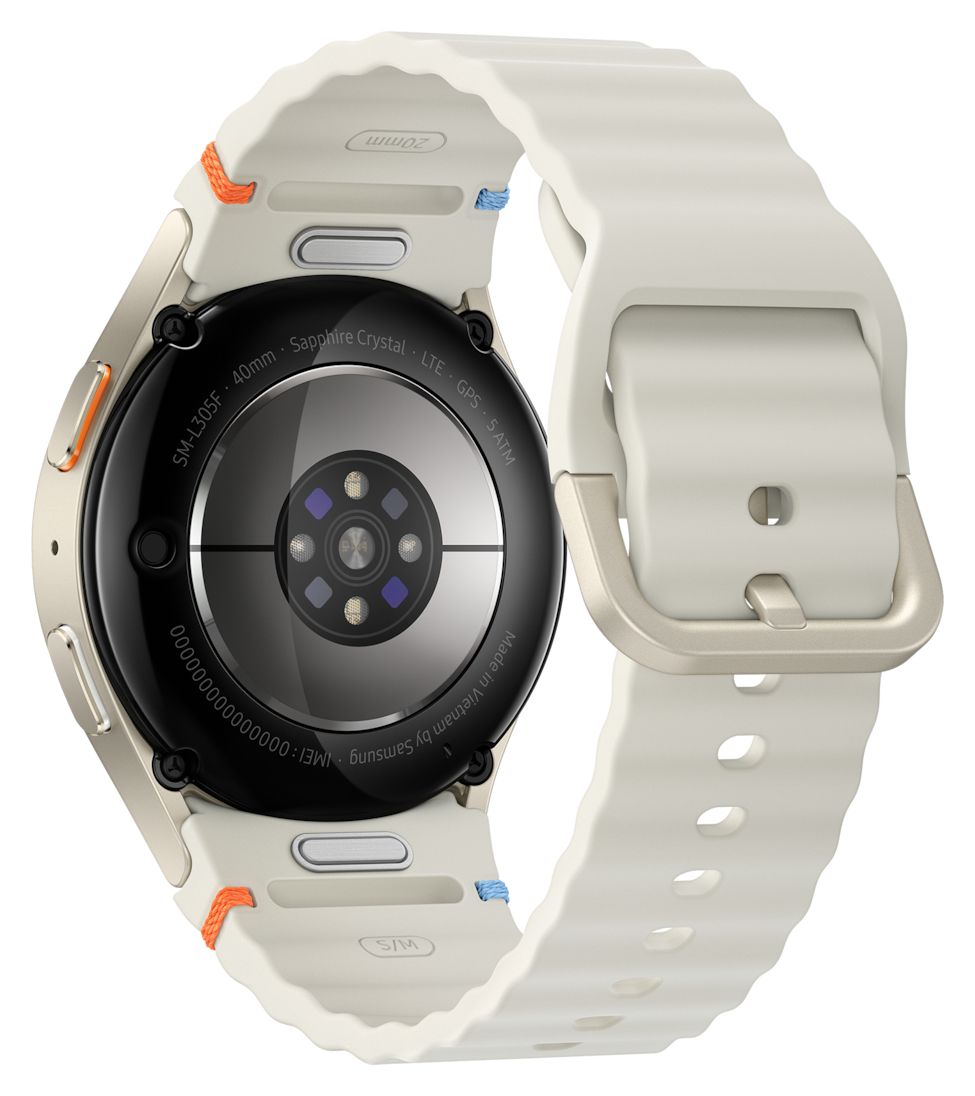 Galaxy Watch7 Digital 40 mm S/M Smartwatch Rund IP68 330 ppi 4G  (Cremefarben) 