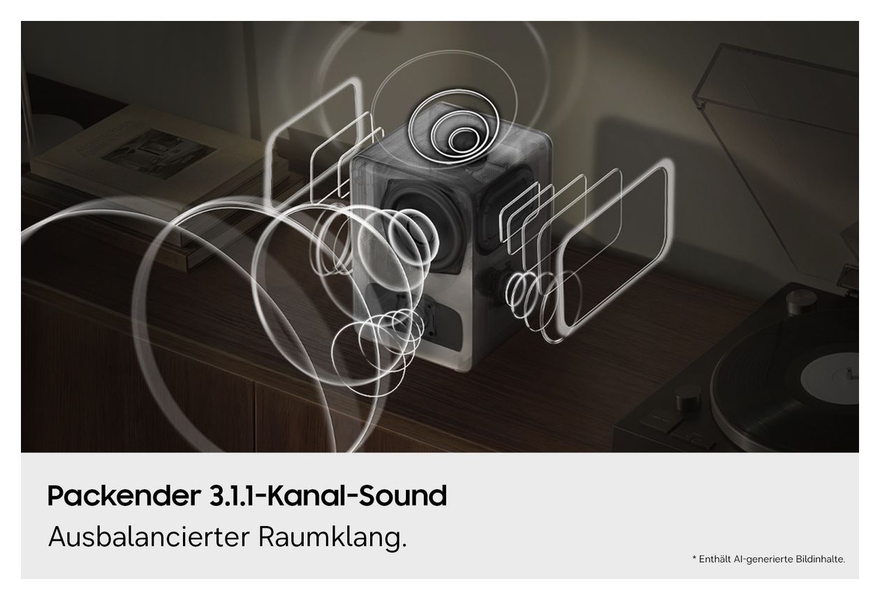Music Studio 7 HW-LS70H/ZG Wlan Lautsprecher mit Bluetooth  (Schwarz) 