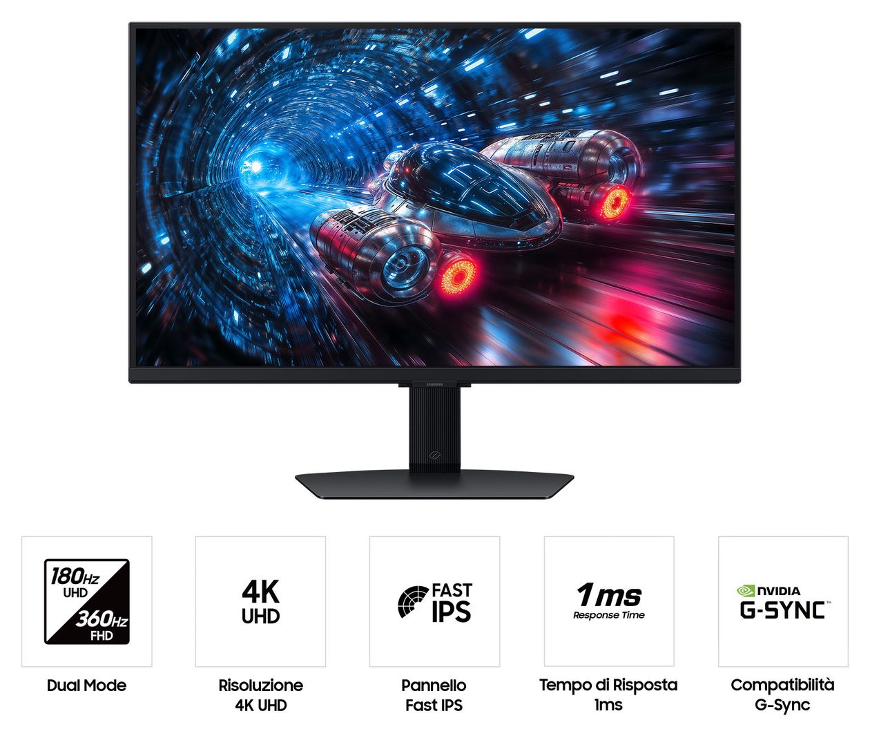 Odyssey G70F LS27FG702EUXEN 4K Ultra HD Monitor 68,6 cm (27 Zoll) 16:9 1 ms 350 cd/m²  (Schwarz) 