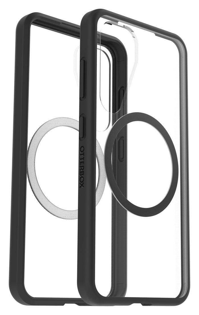 OtterBox React Magnet Case Cover für Samsung Galaxy S25 (Schwarz, Transparent) 