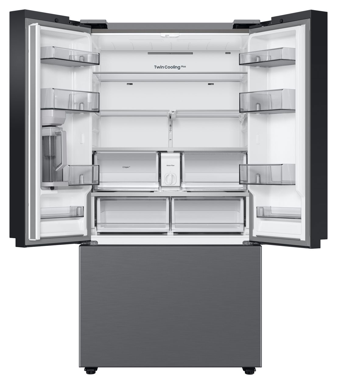 RF24BB620ES9 Side-by-Side Kühl-/ Gefrierkombination French Door 487 l / 187 l 338 kWh NoFrost 1778 mm x 908 mm  (Silber) 