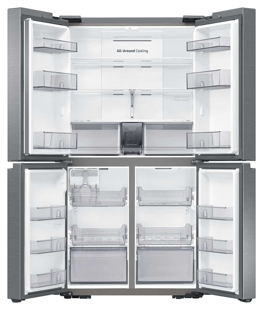 RF59C700ES9 Side-by-Side Kühl-/ Gefrierkombination French Door 390 l / 259 l 362 kWh 1746 mm x 912 mm  (Silber) 