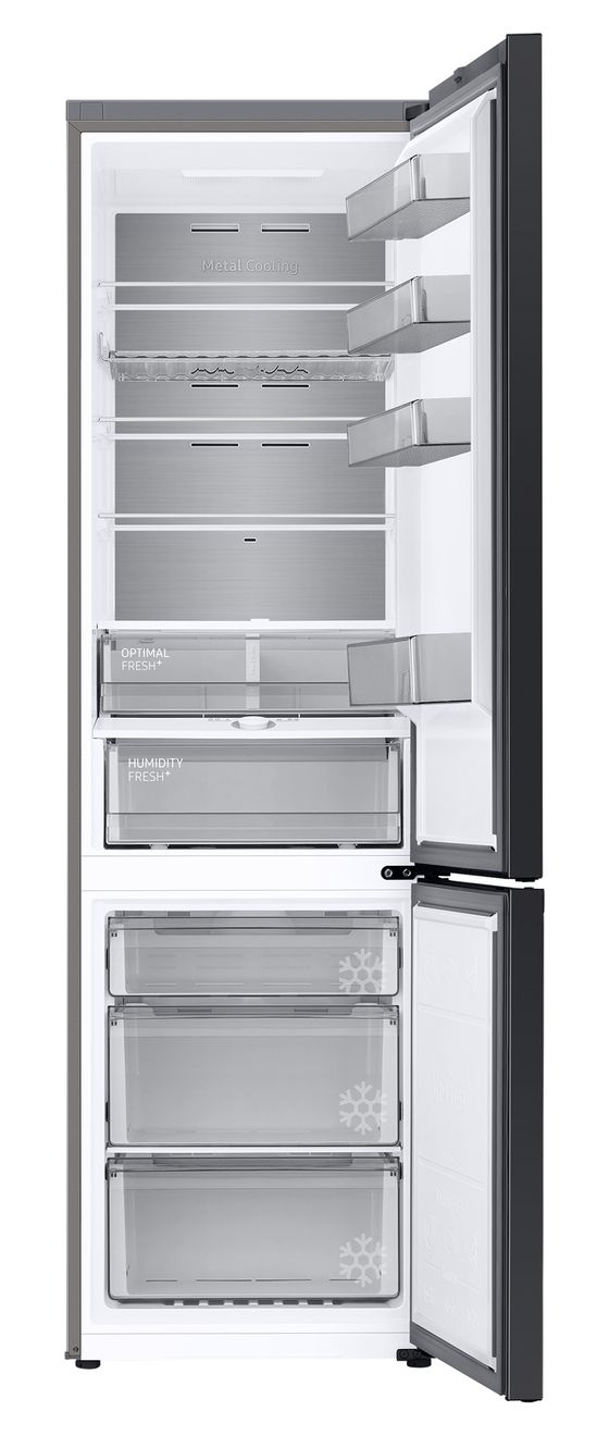 RL38C7B5BB1 273 l / 114 l Kühl-Gefrierkombi freistehend NoFrost 134 kWh Jahr  (Schwarz) 