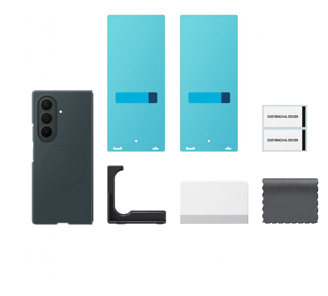 Silicone Magnet Case Cover für Samsung Z Fold8  (Grün) 