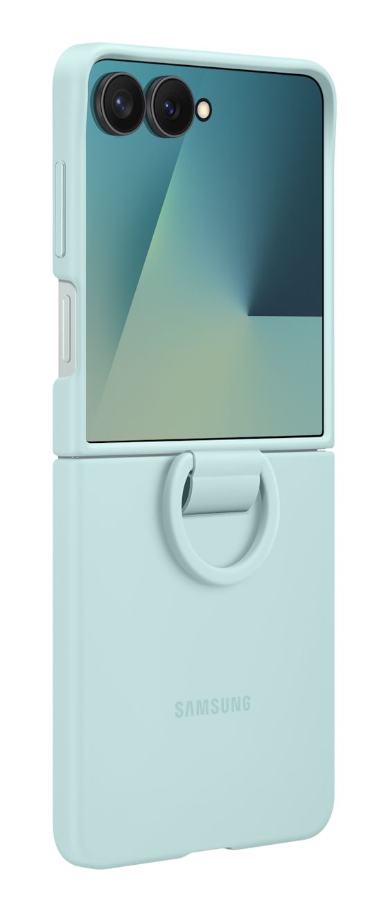 Silicone Ring Case Cover für Samsung Galaxy Z Flip7  (Mintfarbe) 