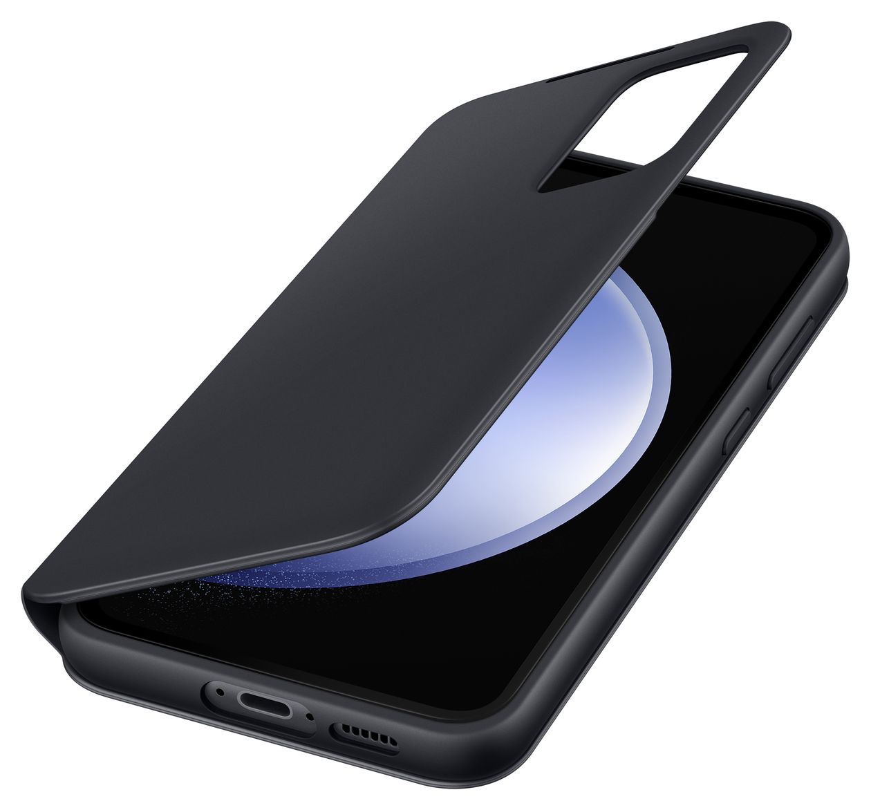 Smart View Wallet Case Geldbörsenhülle für Samsung Galaxy S23FE  (Schwarz) 