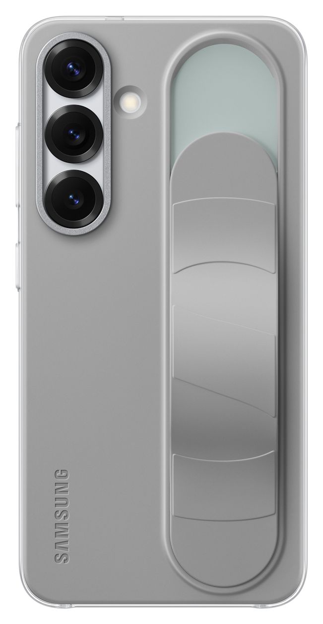 Standing Grip Case Cover für Samsung Galaxy S25  (Grau) 