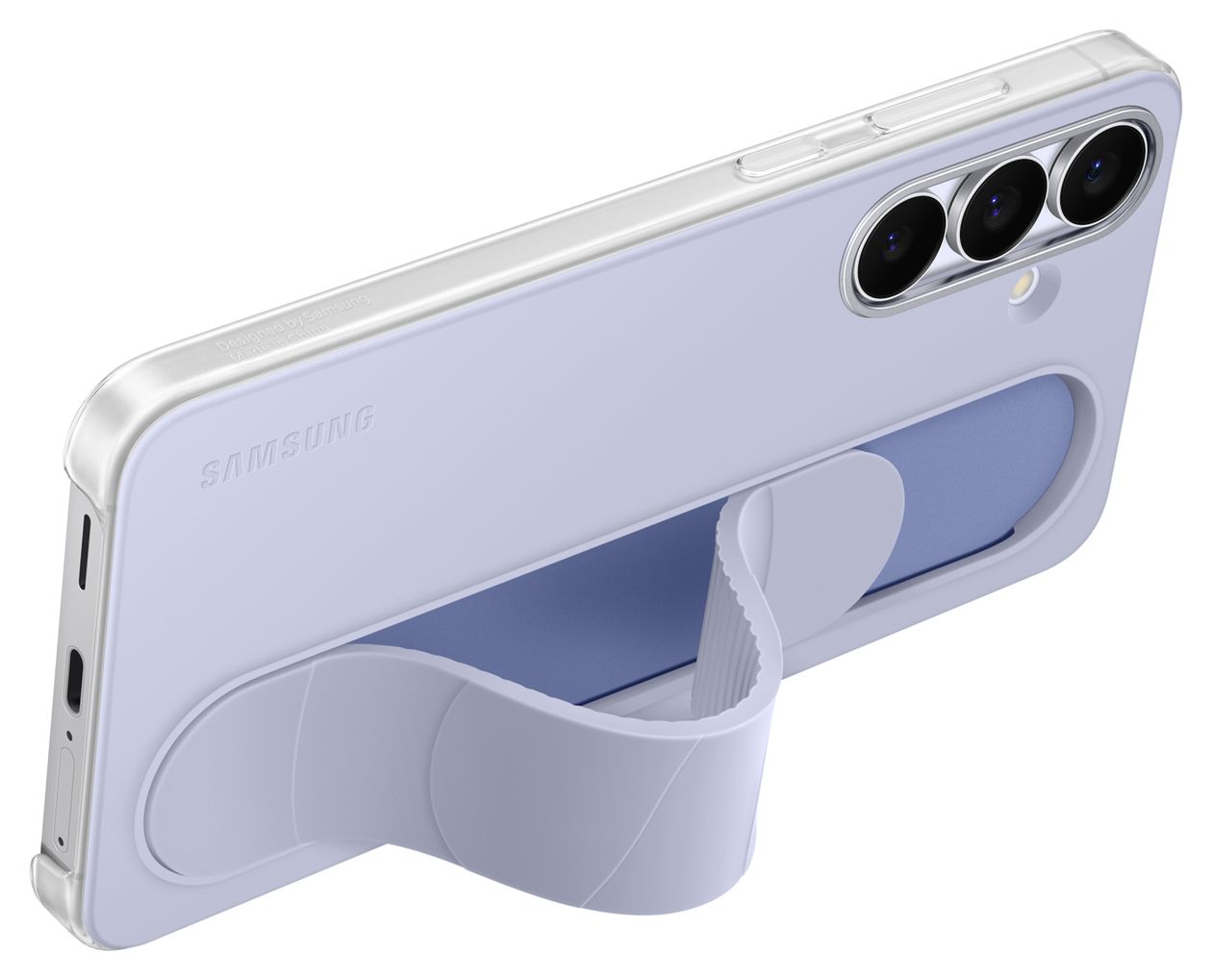 Standing Grip Case Cover für Samsung Galaxy S25 FE  (Hellblau) 