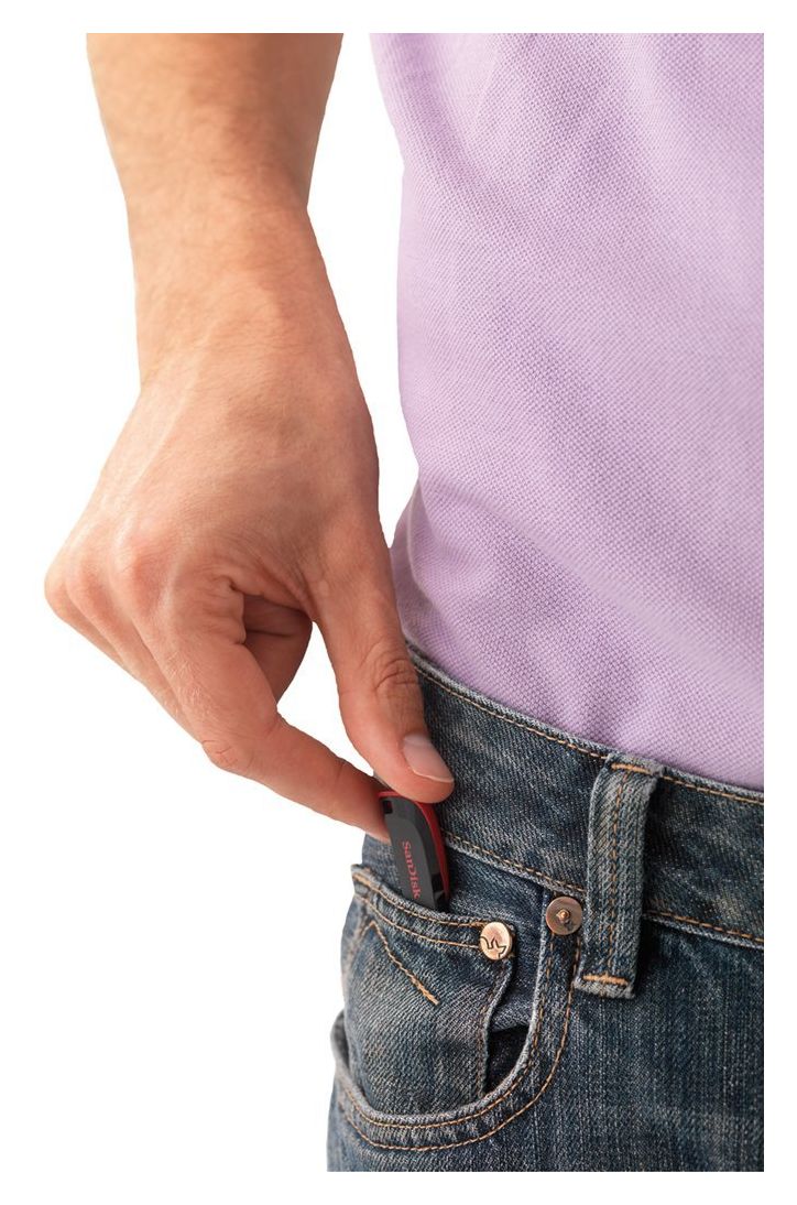 Cruzer Blade USB Typ-A Stick 128 GB  (Schwarz, Rot) 