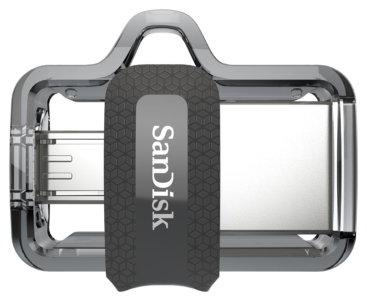Ultra Dual m3.0 USB Type-A / Micro-USB Stick 256 GB (Schwarz, Silber, Transparent) 