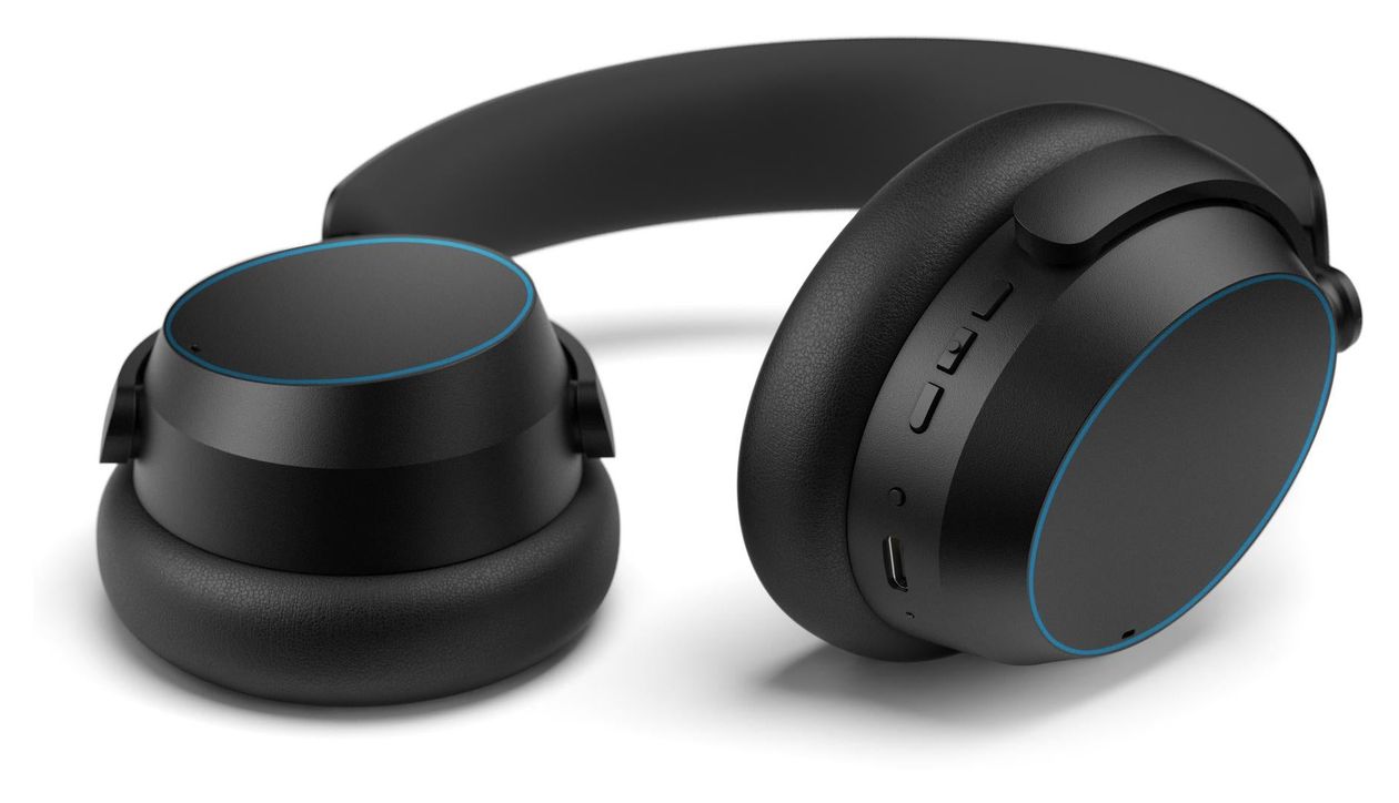 Accentum Wireless Over Ear Bluetooth Kopfhörer kabellos USB Typ-C  (Schwarz, Blau) 