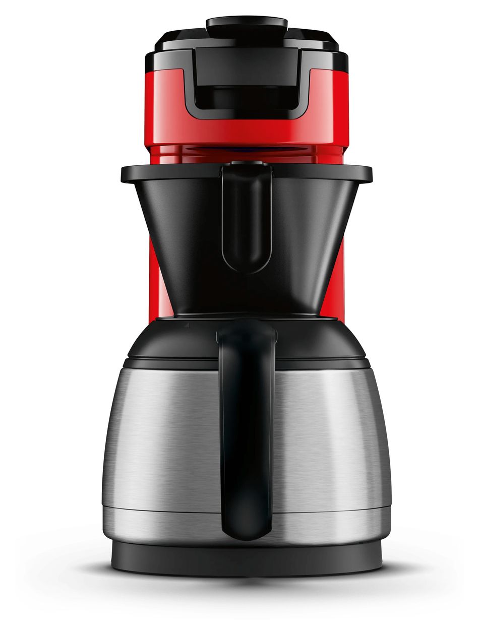 HD6592/84 Senseo Switch Kaffeepad, Gemahlener Kaffee Maschine  (Schwarz, Rot) 