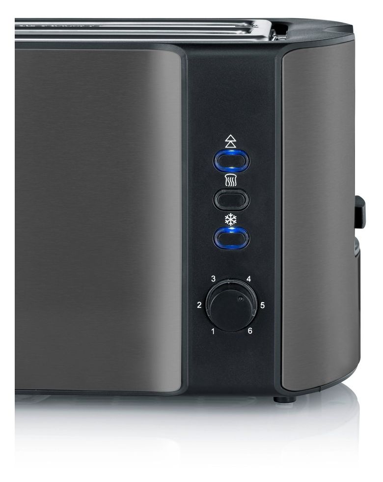 AT9341 Toaster 1400 W 4 Scheibe(n) (Schwarz, Gebürsteter Stahl, Edelstahl) 