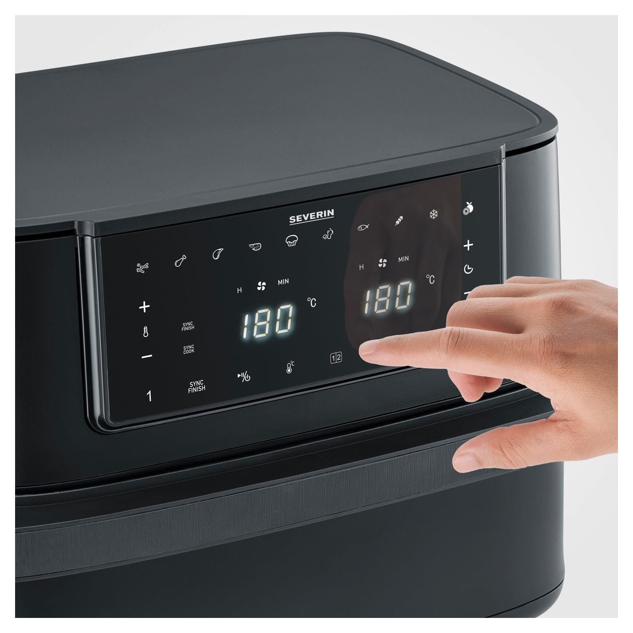 FR2490 Doppel Heißluftfritteuse 9 l 2600 W  (Schwarz) 