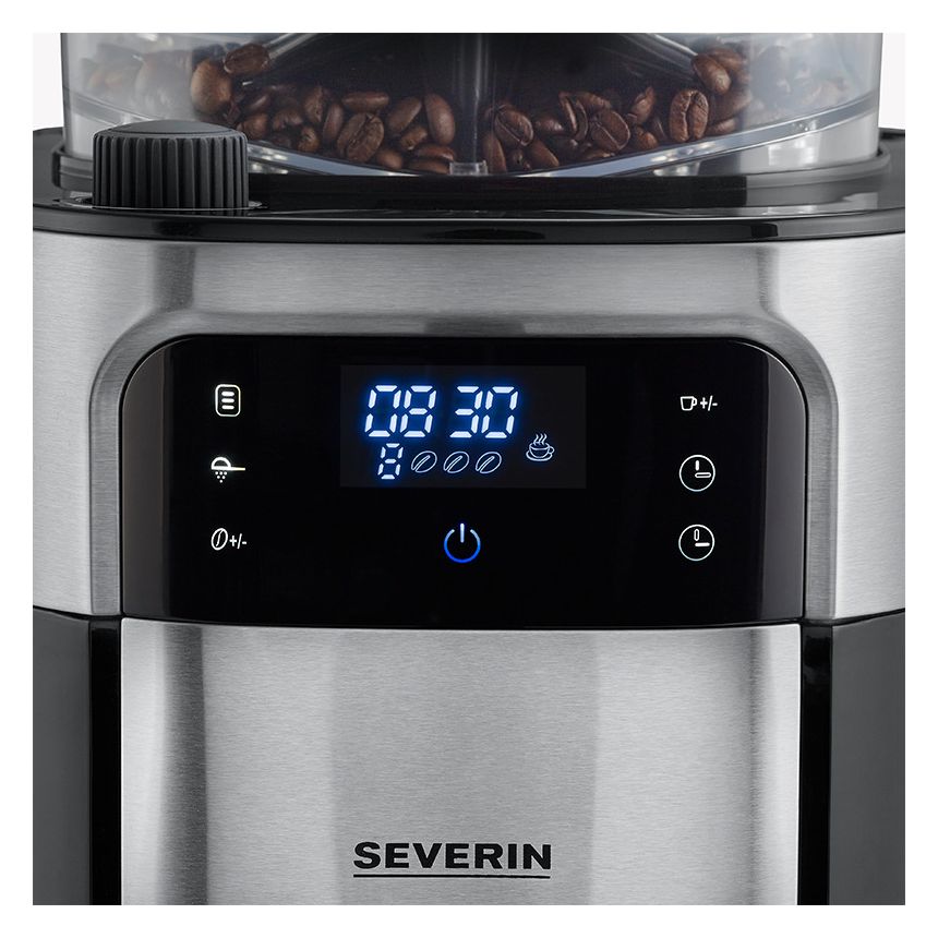KA4814 8 Tassen Thermo Filterkaffeemaschine  (Schwarz, Edelstahl) 