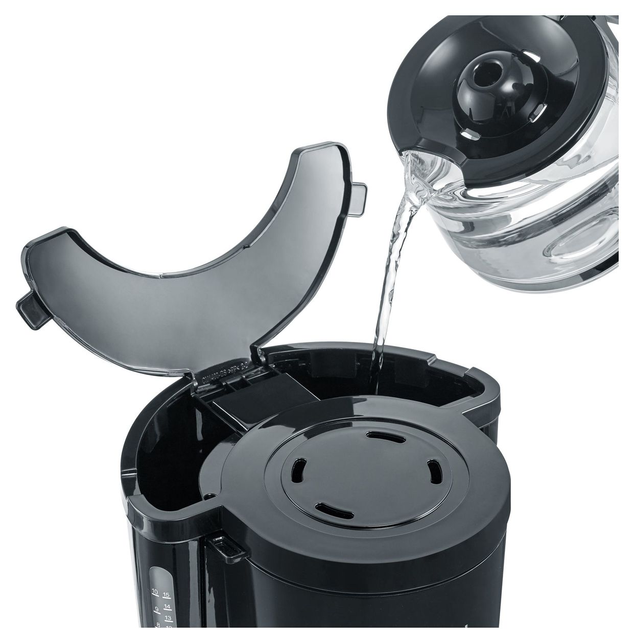 KA4815 10 Tassen Filterkaffeemaschine  (Schwarz) 