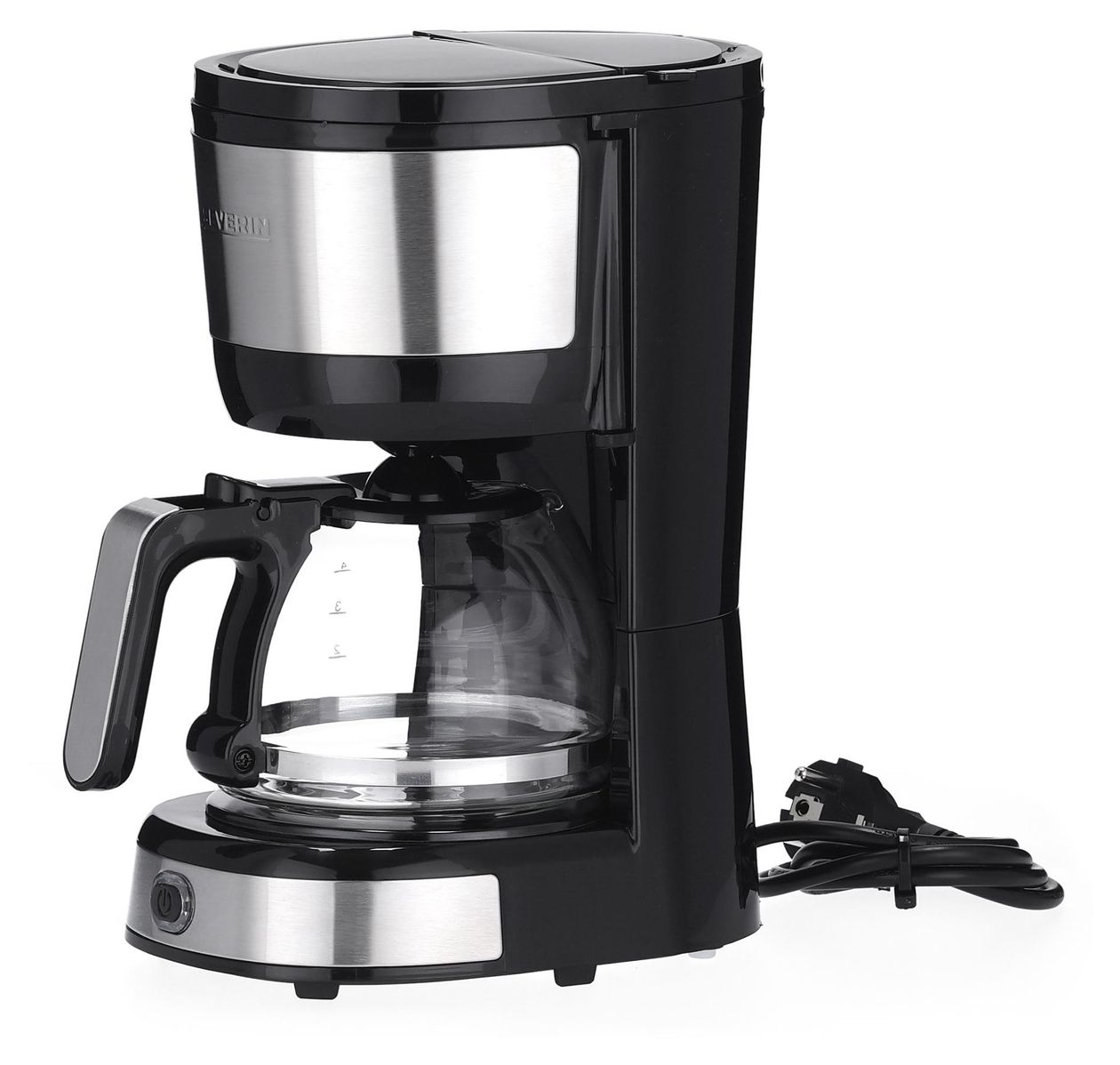 KA4819 4 Tassen Filterkaffeemaschine  (Schwarz, Edelstahl) 