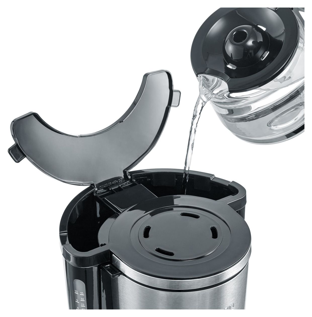 KA4823 10 Tassen Filterkaffeemaschine 1,2 l  (Schwarz, Edelstahl) 