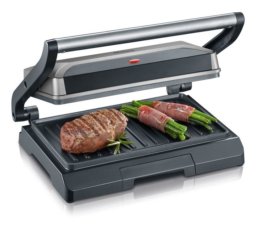 KG2394 Kompakt-Multigrill 800 W mit 230 x 145 mm Fläche (Schwarz, Grau, Metallisch) 