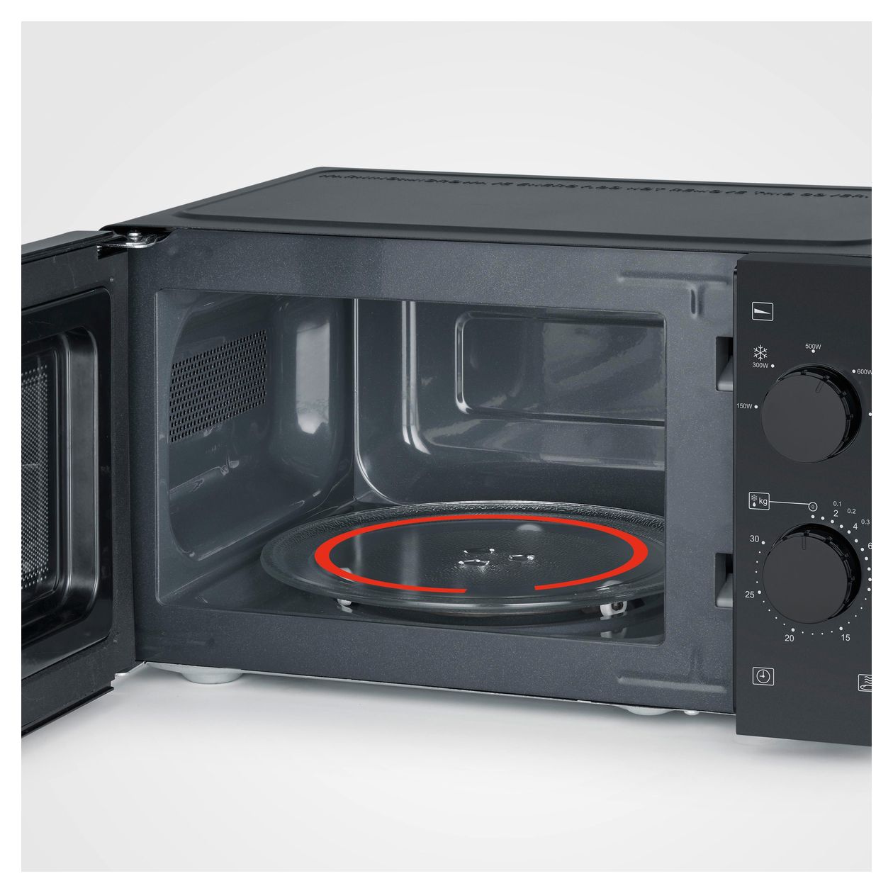 MW7580 Freistehende Mikrowelle 700 W Größe: klein 6 Stufen  (Schwarz) 