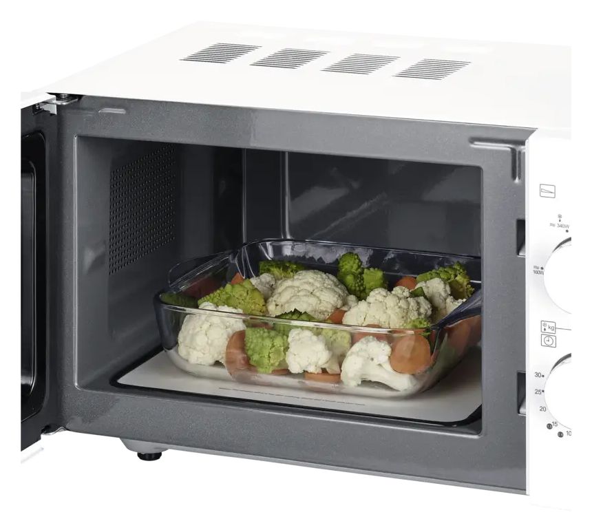 MW7765 Freistehende Mikrowelle 800 W 6 Stufen  (Schwarz, Silber) 