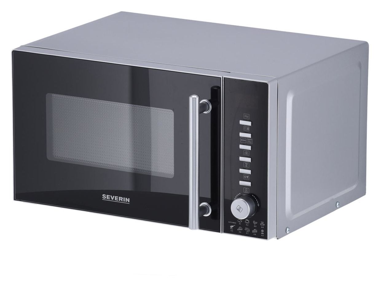 MW7773 Freistehende Mikrowelle 800 W Größe: klein 10 Stufen Grill  (Silber, Edelstahl) 