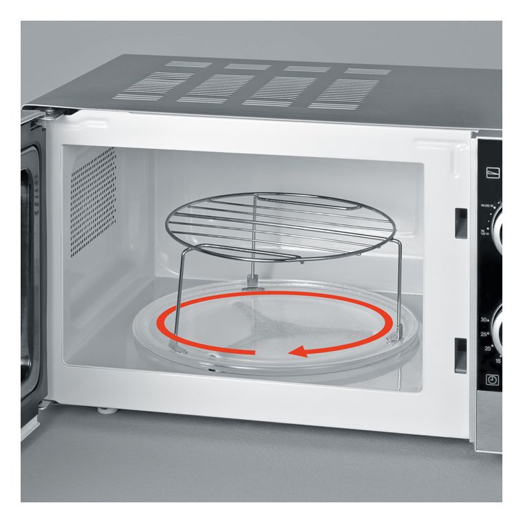MW7874 Standgeräte Solo 700 W Größe: klein 9 Stufen Grill  (Silber, Edelstahl) 