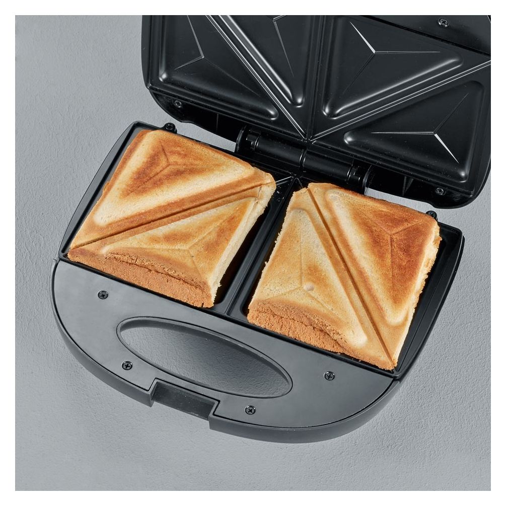 SA2969 Sandwichmaker 600 W für 4 Sandwiches  (Schwarz, Edelstahl) 