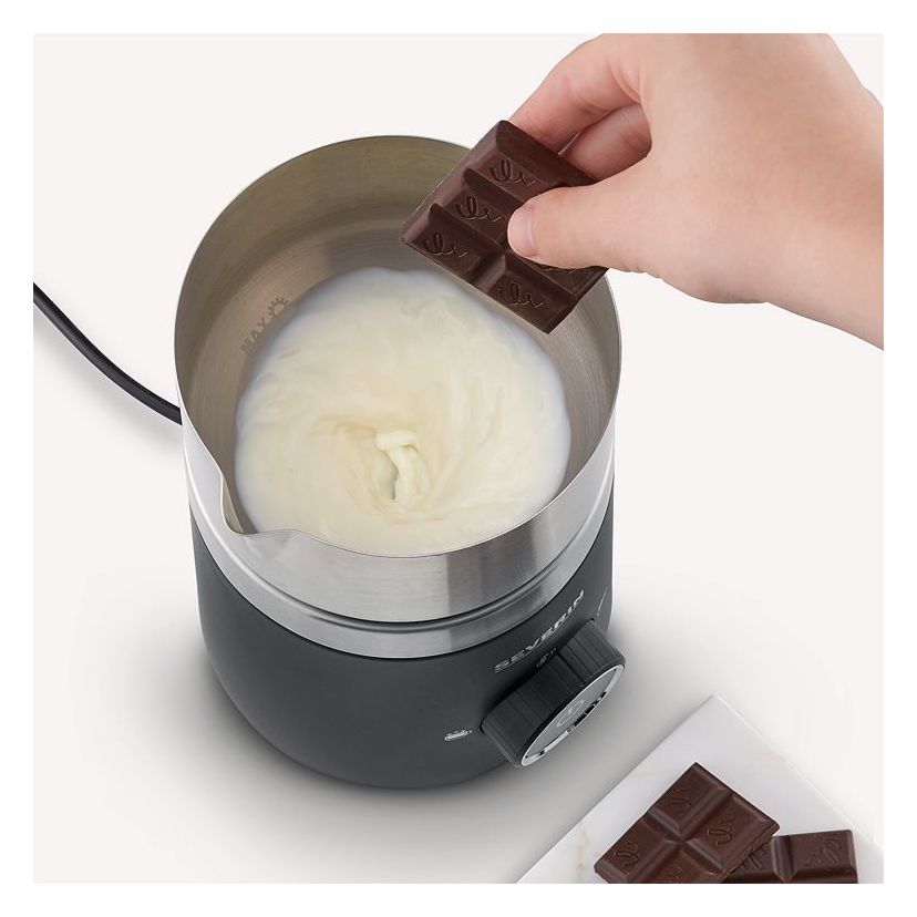 SM3585 Milchaufschäumer Automatischer Milchaufschäumer/-wärmer ca. 260 ml  (Schwarz, Silber) 