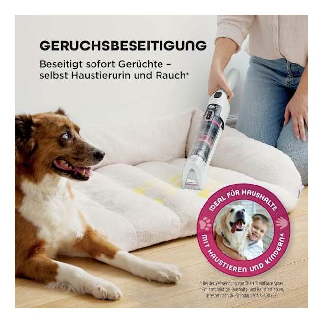 HX100EUT StainForce Handstaubsauger Beutellos (Schwarz, Pink, Weiß) 