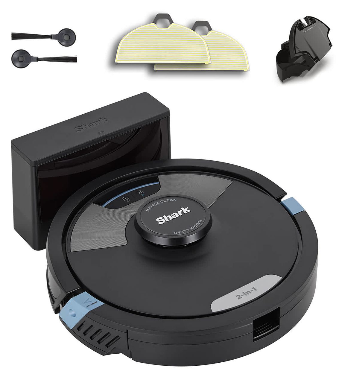 SHARK RV2620WDEU Matrix Plus Saugroboter nass/trocken 110 min Akku (Schwarz, Blau, Silber) 