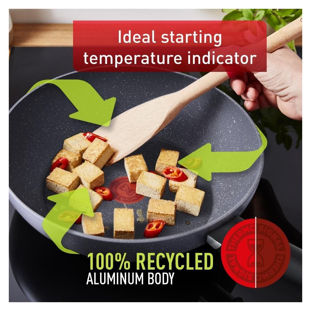 G28119 Black Stone Wok-/Bratpfanne 28 cm Rund Mineralia + beschichtet 