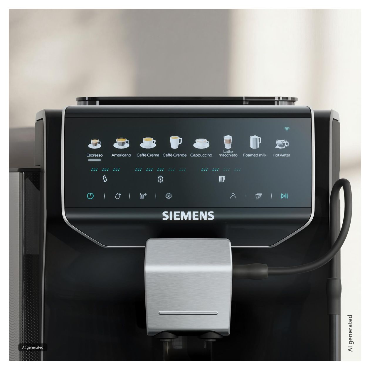 EQ500 TP553E07 iAroma Kaffeevollautomat 15 bar 1,8 l 300 g AutoClean  (Schwarz) 