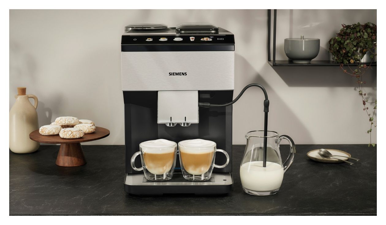 EQ500 TP516DX3 Kaffeevollautomat 15 bar 1,9 l  (Schwarz, Edelstahl) 