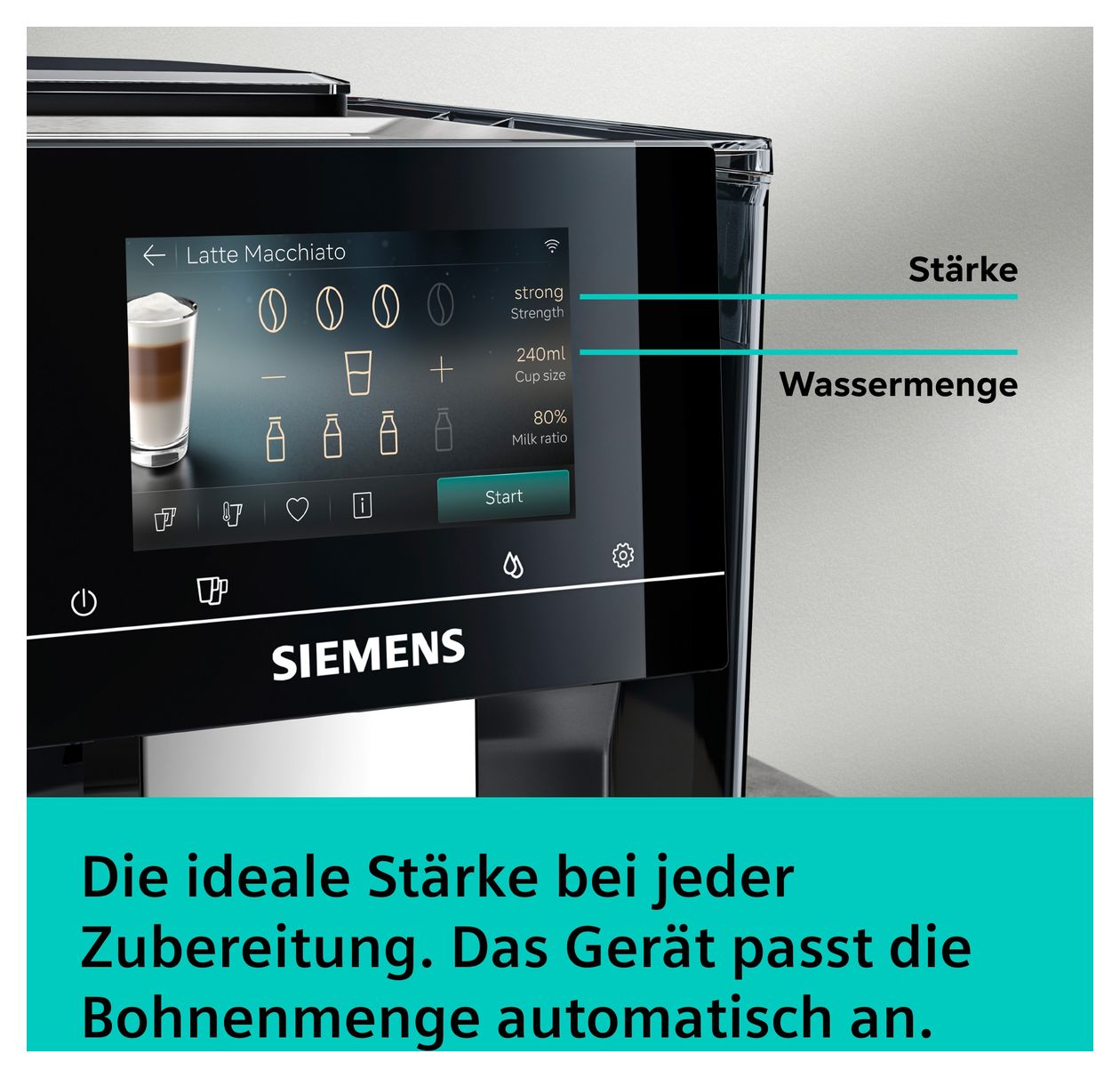 EQ700 TP727EF6 Kaffeevollautomat 19 bar 2,4 l 320 g  (Schwarz, Silber) 