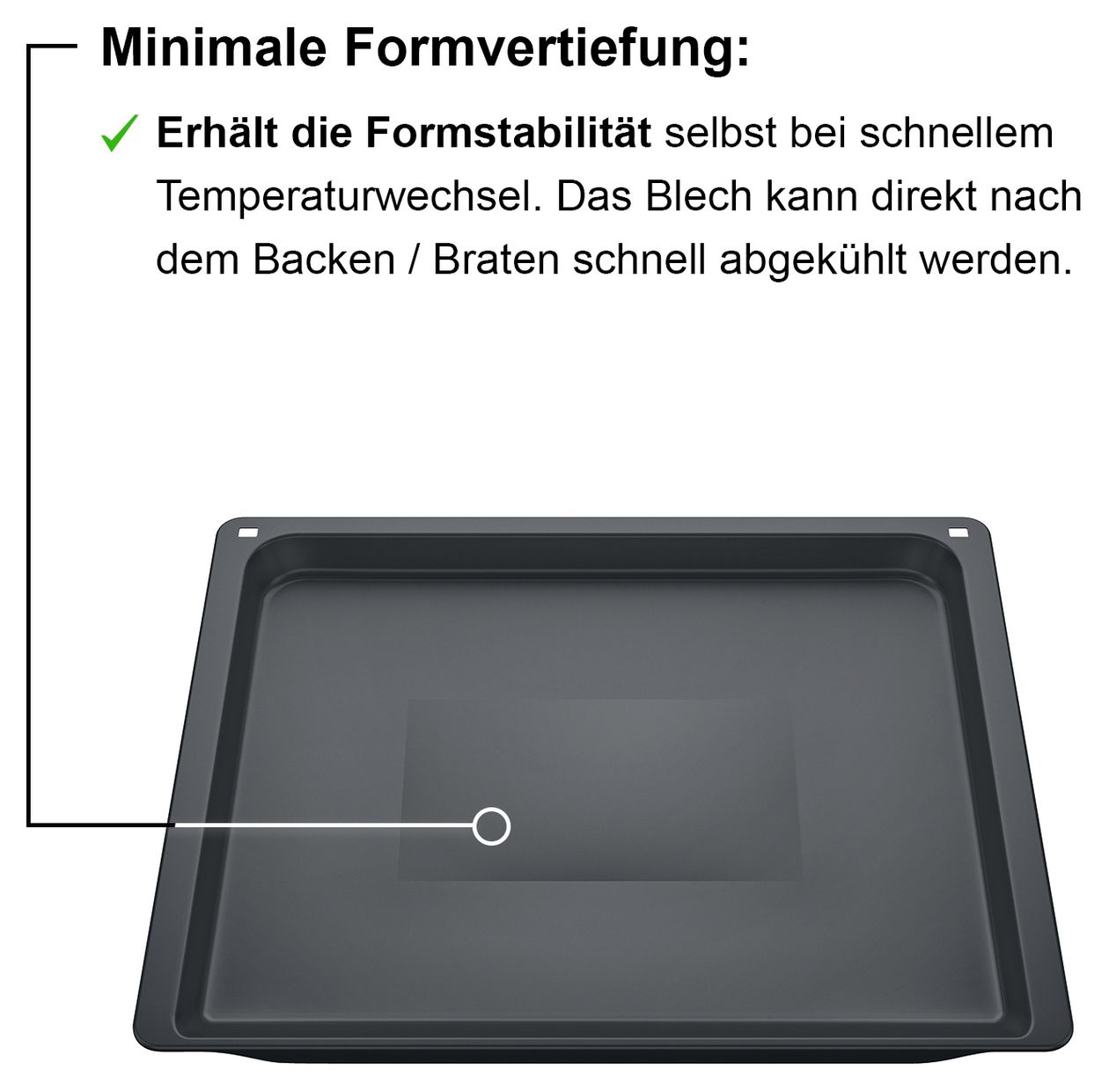 HZ631070 Backblech 30 x 455 x 375 mm spülmaschinengeeignet 