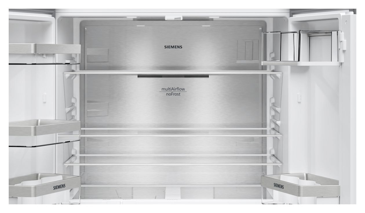 iQ300 KF96NAXEA Side-by-Side Kühl-/ Gefrierkombination French Door 405 l / 200 l 333 kWh NoFrost 1830 mm x 910 mm  (Schwarz, Edelstahl) 