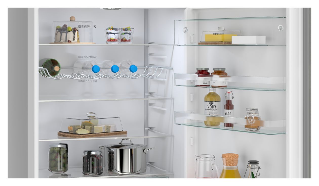 iQ300 KG49NEICU 311 l / 129 l Kühl-Gefrierkombi freistehend NoFrost 178 kWh Jahr  (Edelstahl) 