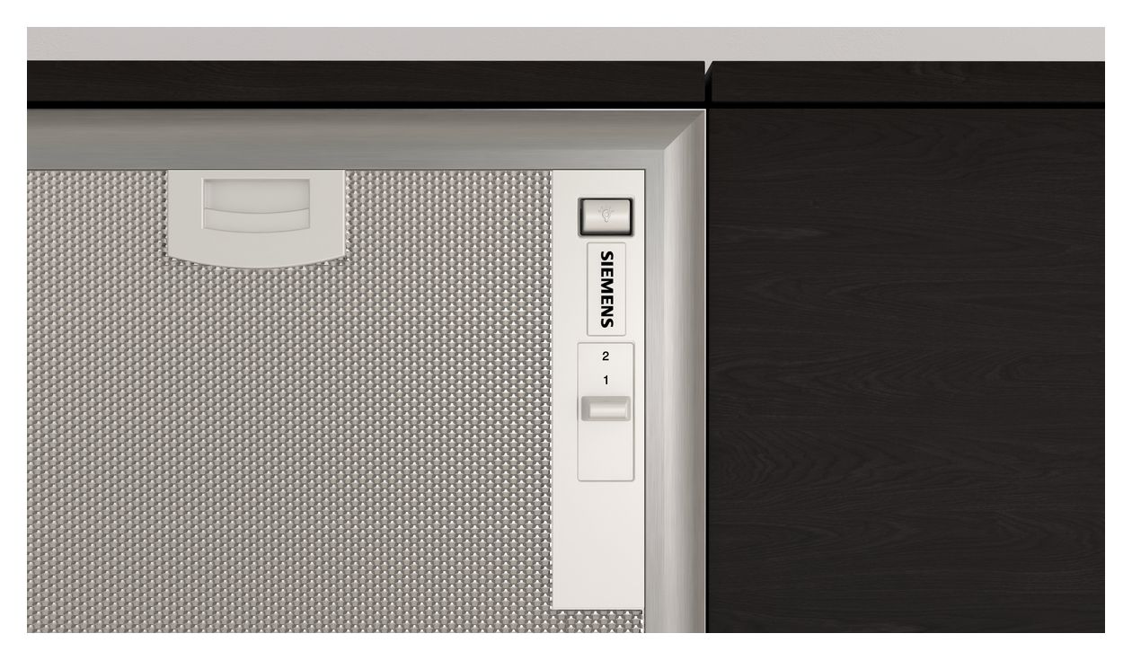 iQ300 LB55566 Lüfterbaustein Abluft/Umluft Dunstabzugshaube/Esse Einbau 53 cm (Metallisch, Silber) 
