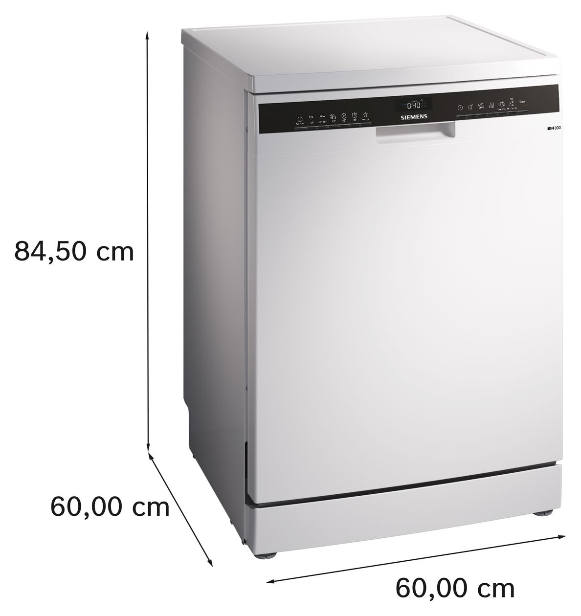 iQ300 SN23HW02ME 60 cm Geschirrspüler freistehend Sehr leise 14 Maßgedecke aquaStop Funktion Wärmetauscher 